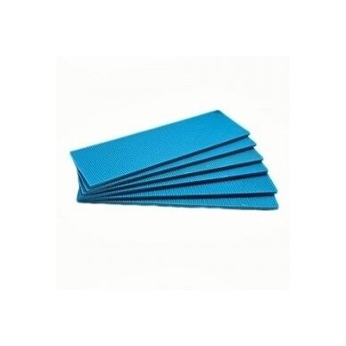 Kaladėlė PLASTIK montavimo 30x100x2mm lyginamoji plokštelė mėlynos spalvos 100 vnt.