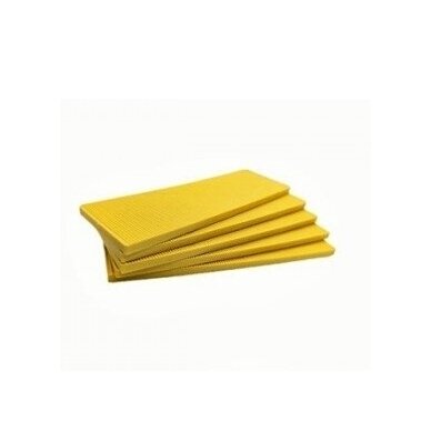 Kaladėlė PLASTIK montavimo 30x100x4mm lyginamoji plokštelė geltonos spalvos 100 vnt.