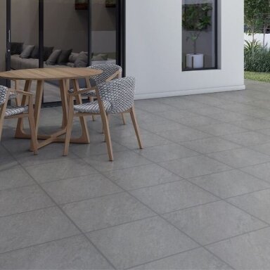 Porcialianinės plytelės terasoms Slabstone Grey 60x60x2 1m2 Porcialianinės plytelės terasoms Slabstone Grey 60x60x2 1m2